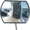 Roundtangular Convex Mirror with Telescopic Arm Each