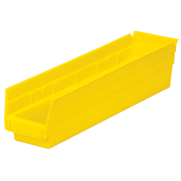 Akro-Mils 30128 Yellow, 17-7/8 x 4-1/8 x 4 Shelf Bin (12 Per Carton)