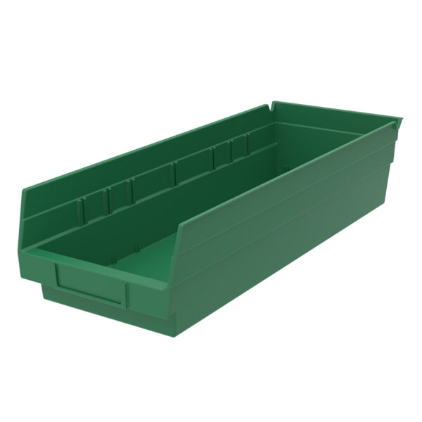 Akro-Mils 30138 Green, 17-7/8 x 6-5/8 x 4 Shelf Bin (12 Per Carton)