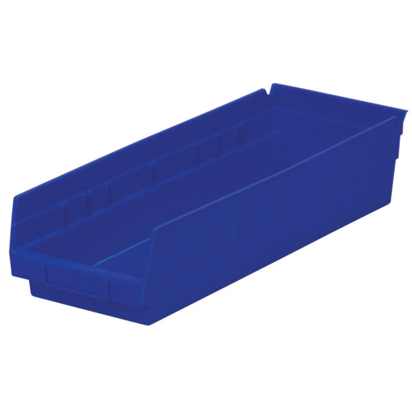 Akro-Mils 30138 Blue, 17-7/8 x 6-5/8 x 4 Shelf Bin (12 Per Carton)